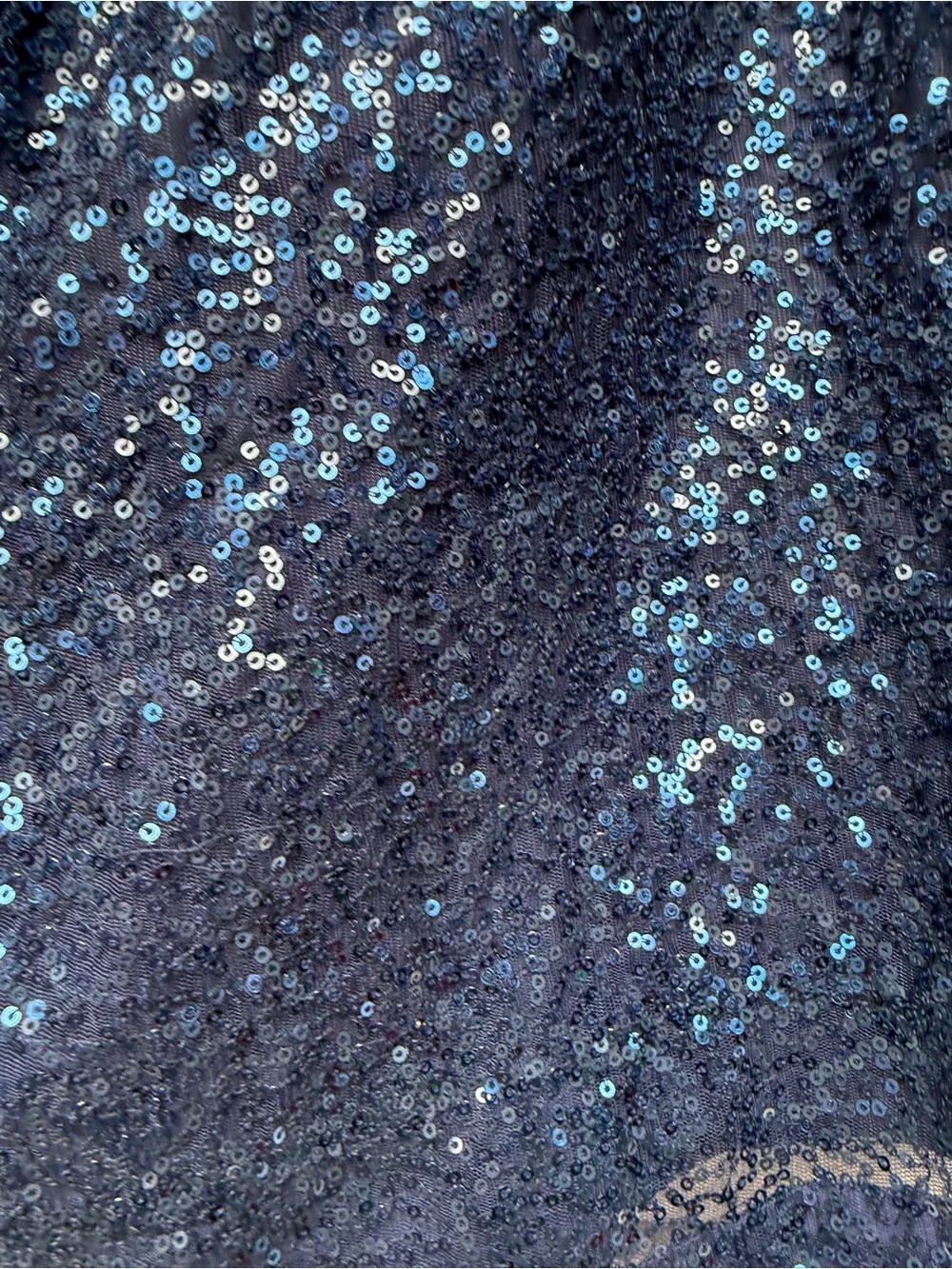 Girls Navy Sequin A-Line Skirt